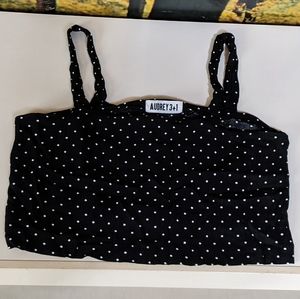 Black&White Polka Dot Crop Top